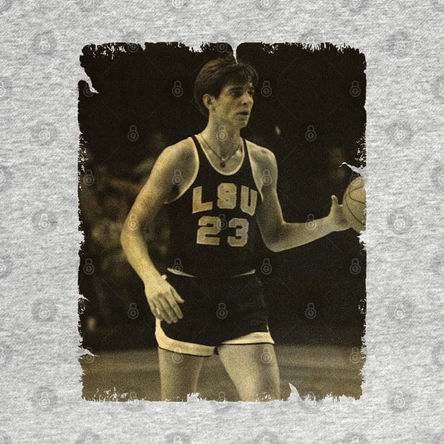 Pete Maravich - Vintage Design Of Basketball by JULIAN AKBAR PROJECT